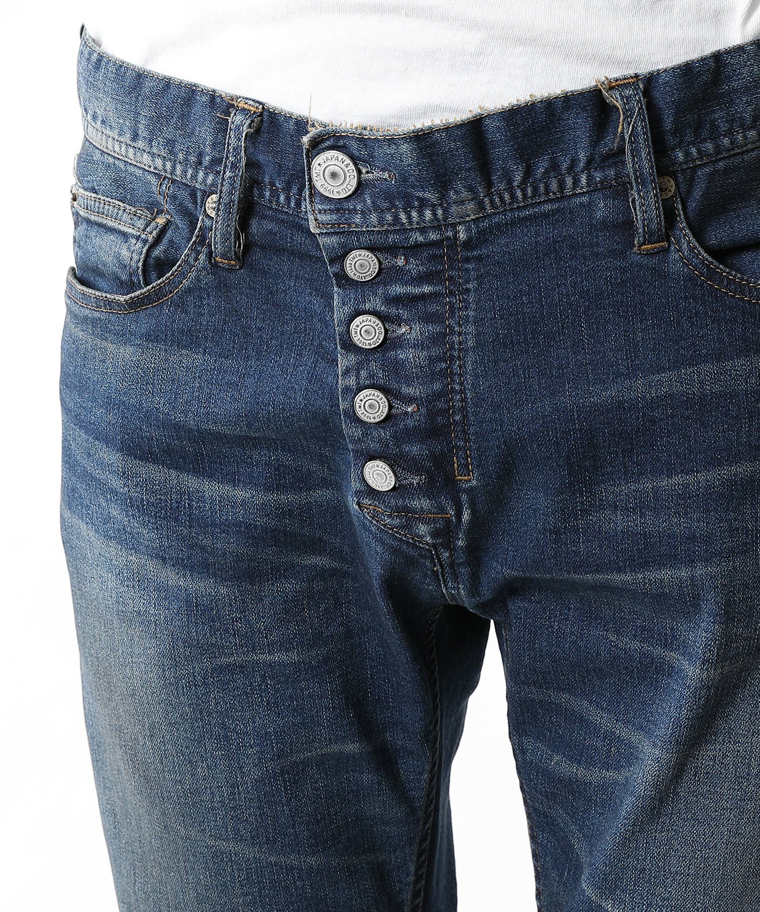 HYBRID-STRETCH DENIM 5P FRONT POINT CROPPED TAPERED / ストレッチデニム テーパードパンツ / TPT-F2003
