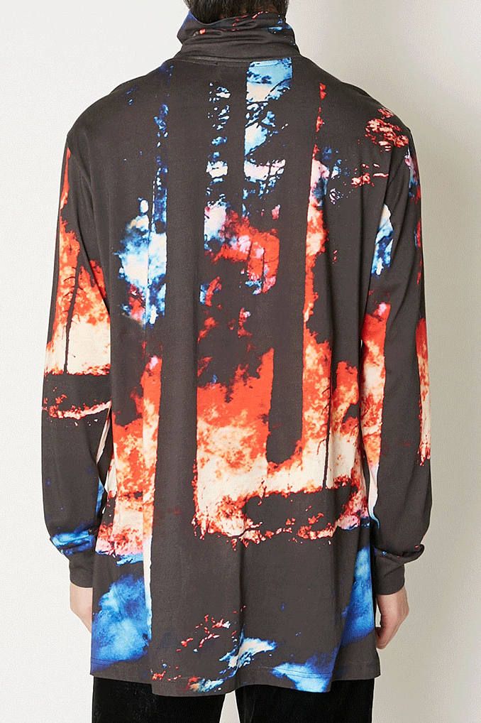 "Forest Fire" Fire T-shirts / グラフィック タートルネック Tシャツ / TA20AW-JR051