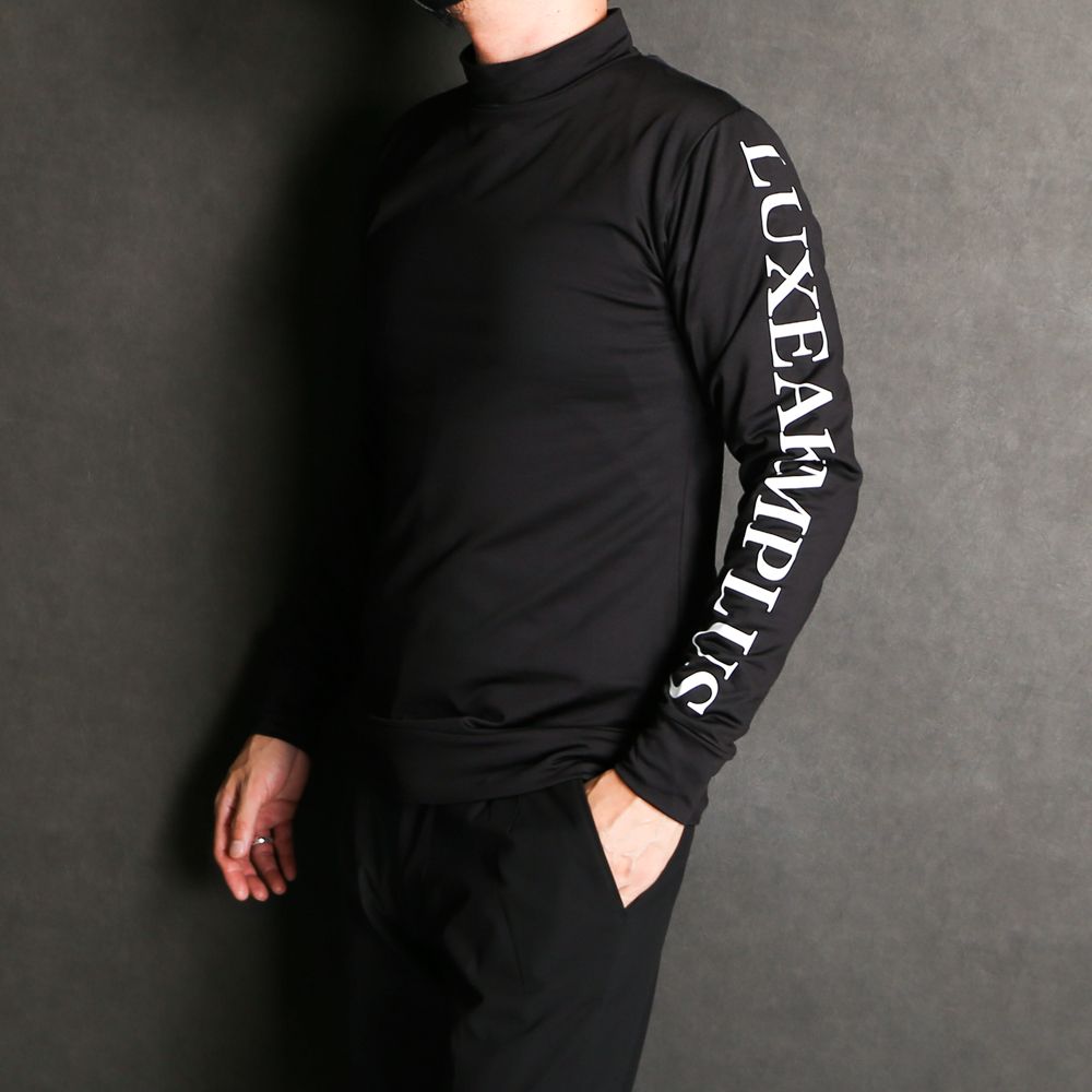 BACK BIG LOGO HIGH NECK T-SHIRTS / バックロゴ モックネックTシャツ / LAT-22002