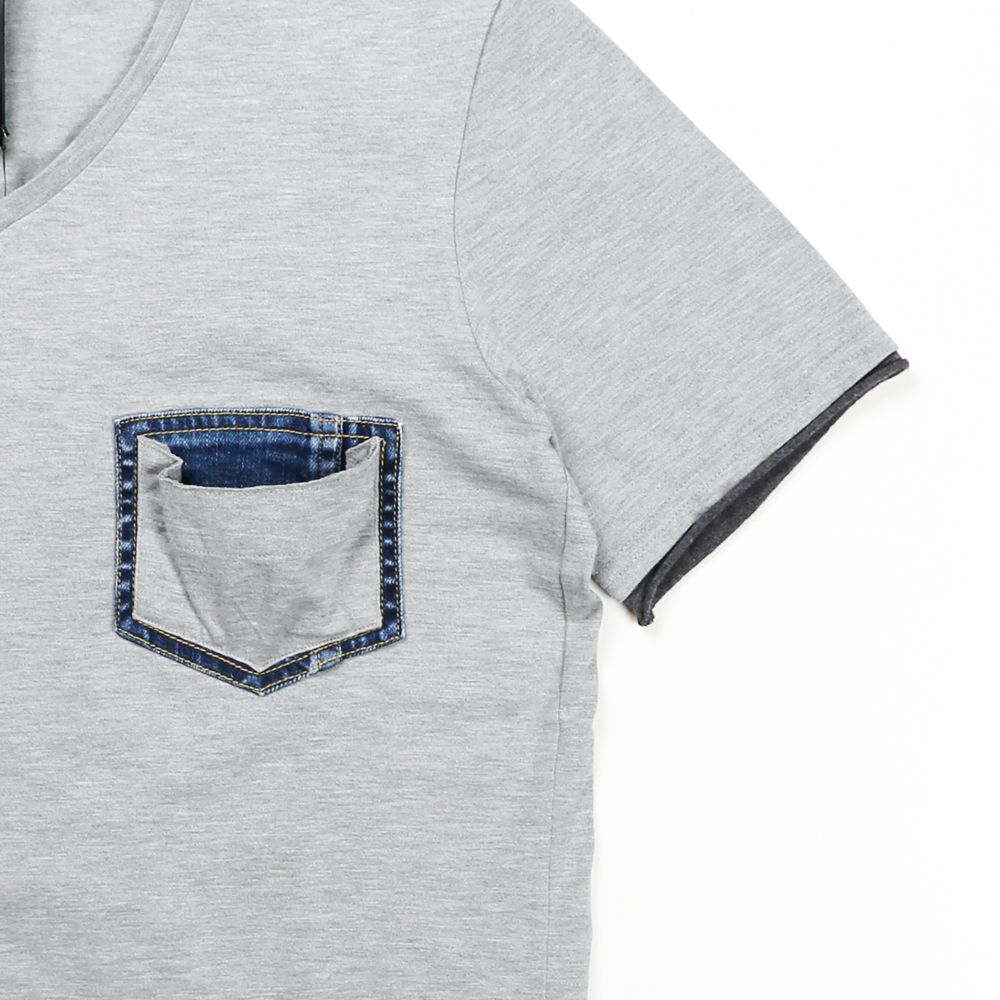 denim pocket-T / デニムポケット カットオフTシャツ / 7943 lj91t