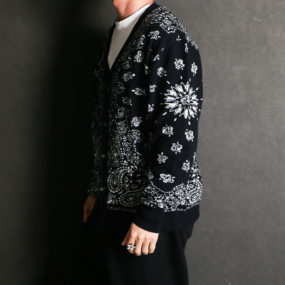 Bandana Cardigan - BLK / バンダナ カーディガン / HC-030426