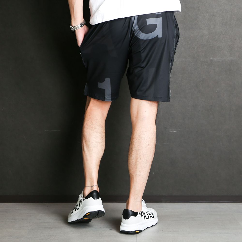 Rash guard SHORTS / ランダムロゴ ラッシュガードハーフパンツ / USB-21012