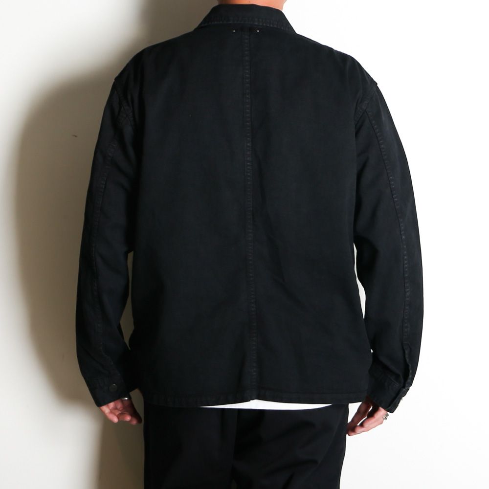 Cotton Linen Light Chino Shirt JKT - BLK / 2604-8003