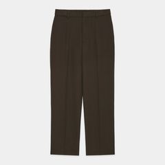 Flat Tapered Trousers - Dark Sage / 3/60 オーガニックウールサバイバルクロス® - フラットテーパードトラウザーズ / A26C07PT01C