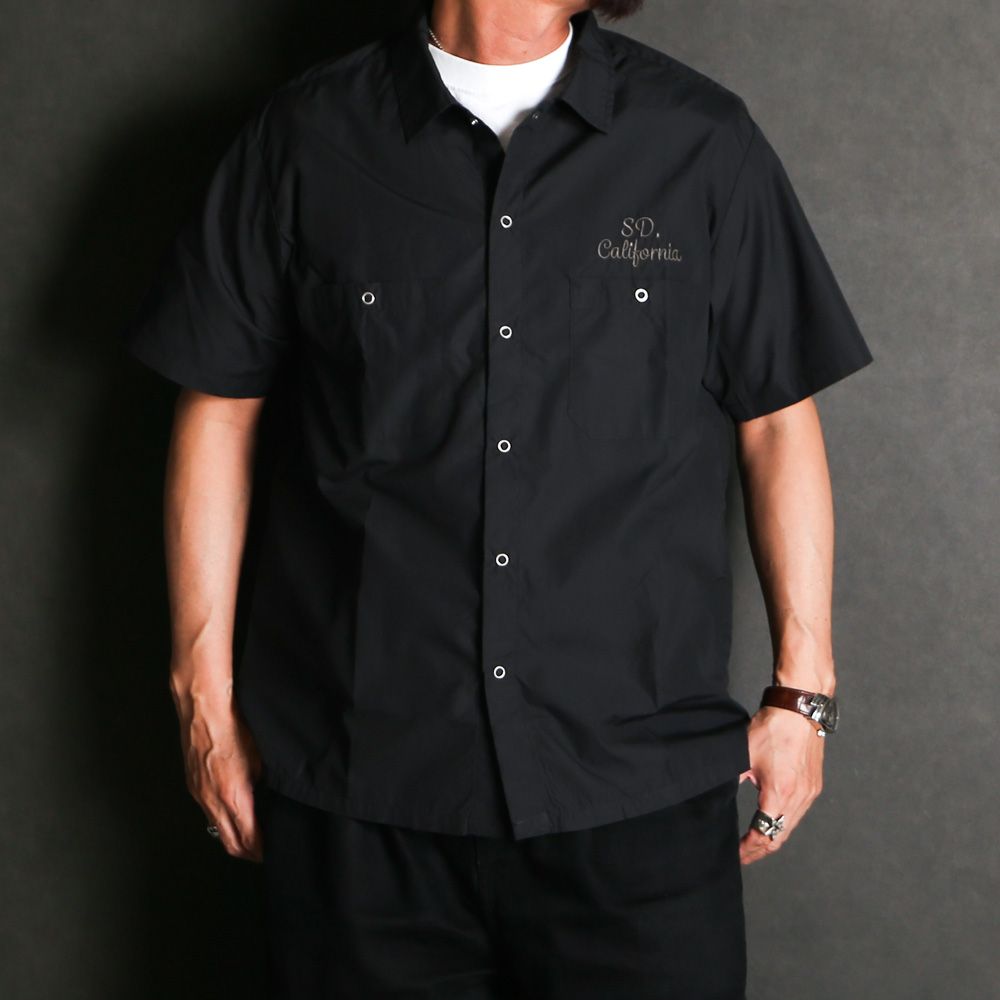 SD Dress Work Shirt SS - Black / ワークシャツ / SHOSD220
