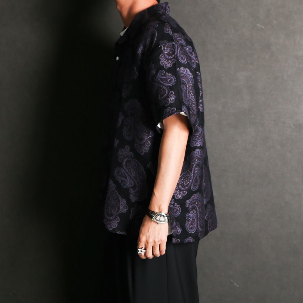Aloha shirt - Sprinkled paisley jacquard / アロハシャツ - オリジナルペイズリージャガード / SN-614