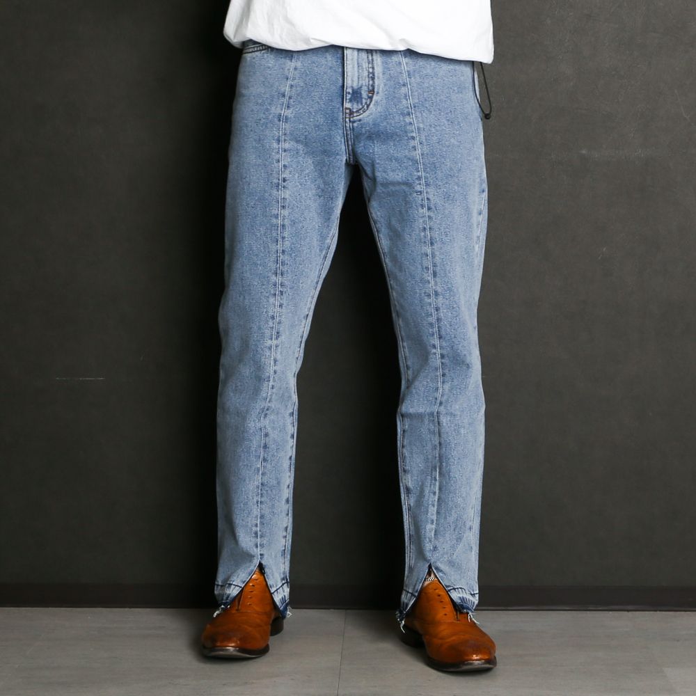 WASHED DENIM PANTS / センタースリット デニムパンツ / VTM-21-P-032