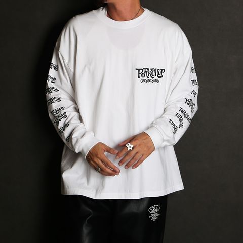 SC LOGO L/S TEE - WHITE / ロングスリーブTシャツ
