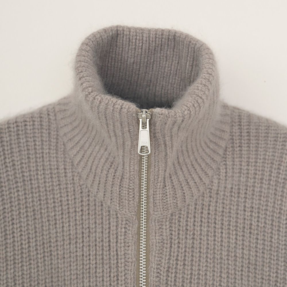 RACCON HALF ZIP KNIT - GREIGE / ハーフジップニット / VTM-26-K-106
