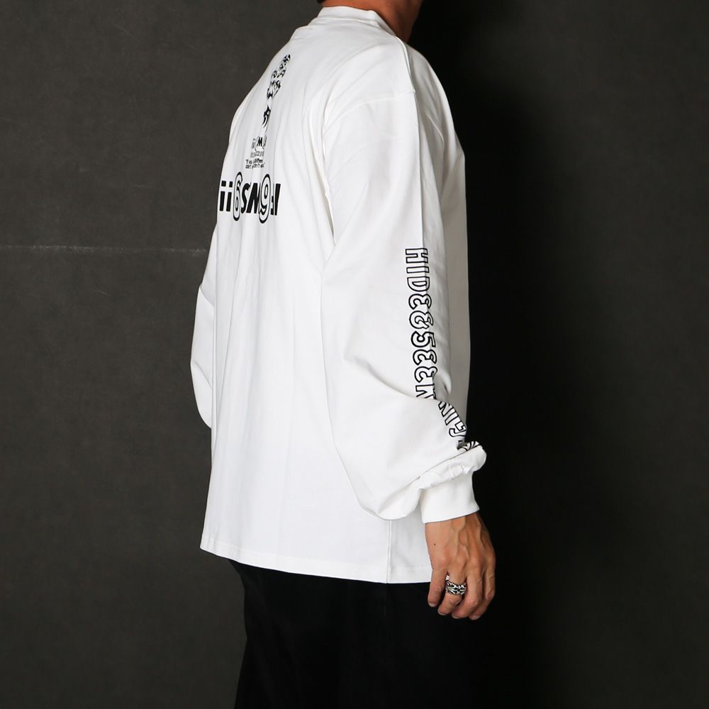 " HIDEANDSEEK × Toru Nishiura " / Original L/S Tee - WHT / Tシャツ / H30th-091526