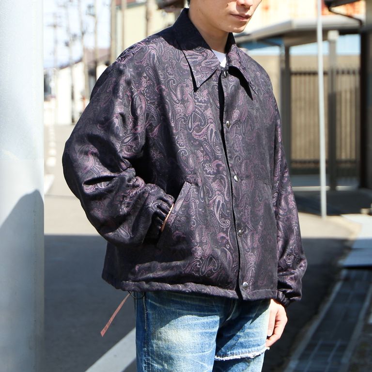 superNova. 【ラスト1点-サイズM】 Coach jacket Jacquard コーチジャケット ペイズリージャガード  SN-419A chemical conbination