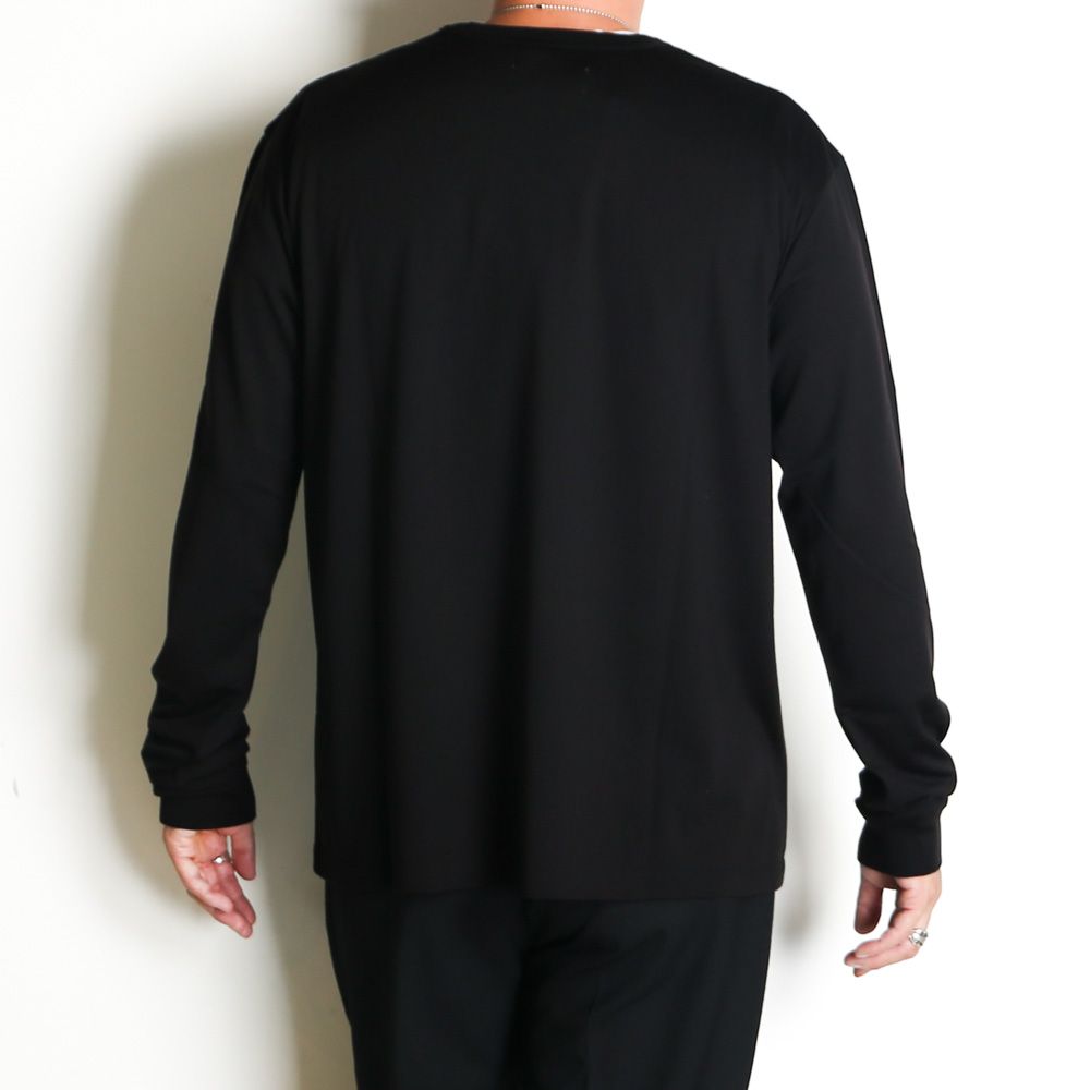 Relaxed Fit L/S Tee - Black / スーパー160sウール 防縮天竺 - リラックスドフィットL/S Tee / A26C12CS01C