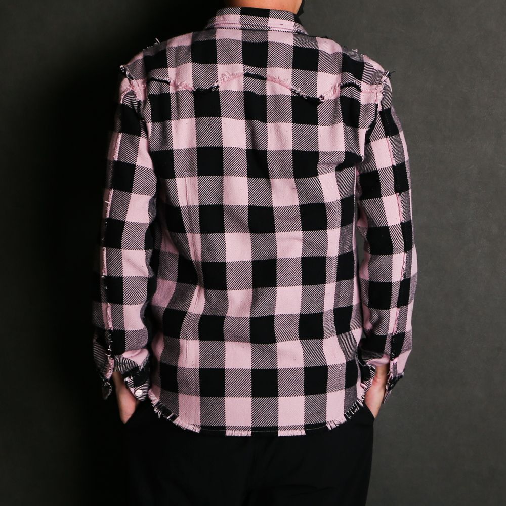 Buffalo PLAID FRINGE SHIRTS / フリンジ バッファローチェック シャツ / TSH-F2105