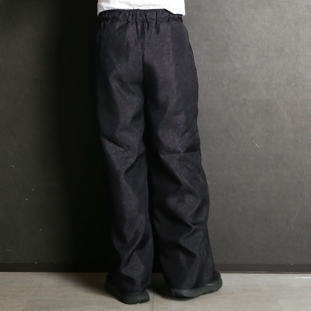 WIDE LEG EASY SILK PANTS - PAISLEY / 8匁シルク羽二重 - ワイドレッグ イージーシルクパンツ / M26A21PT01C