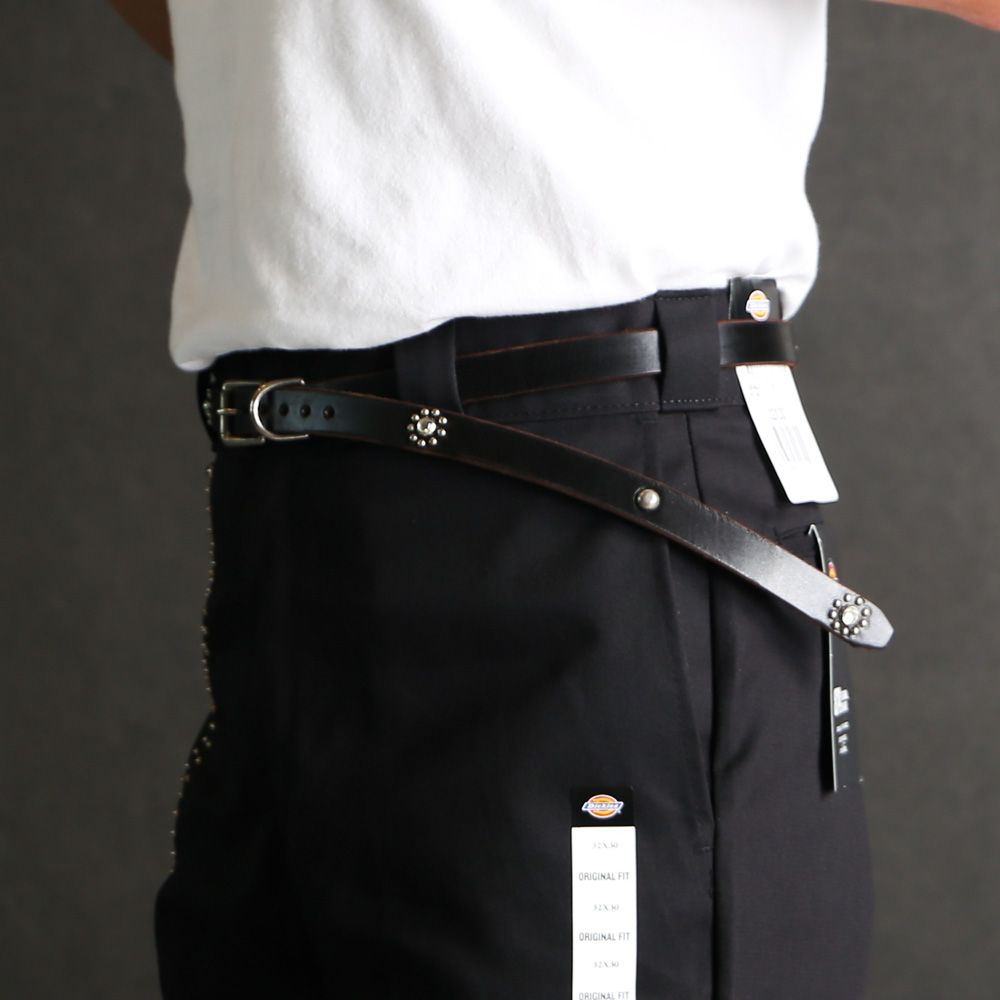 Belt #Flower Stone40 0.75 - Black / ベルト / BLZAU530