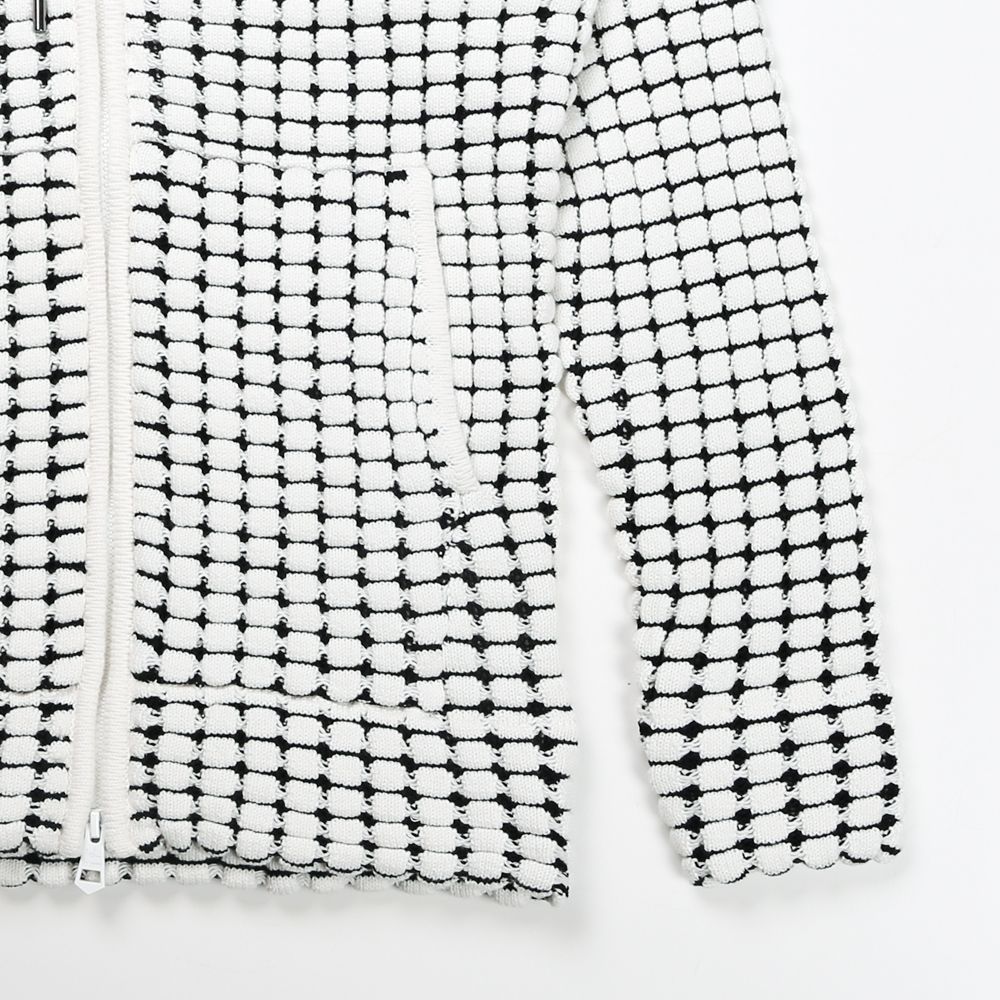 BIG WAFFLE "3" KNIT HOODIE / ビッグワッフル ジップパーカー / USO-21029