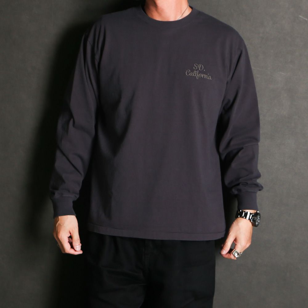 SD US Cotton Logo LS T - BLACK / Tシャツ / TSOLD120