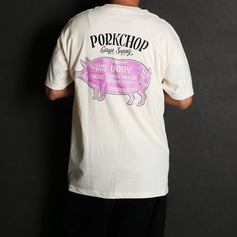PCP BACK TEE - CREAM / ショートスリーブTシャツ