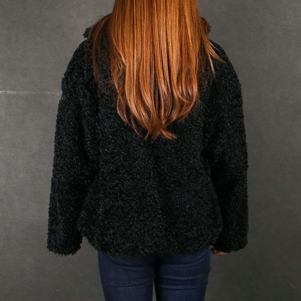 【レディース】 LUELA ルエラ - BLACK / ボア スタンドカラーブルゾン (フリース) / LJXA0041033588