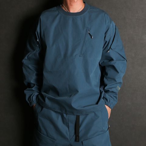 × WILDTHINGS / PROTECTED COMMON UNIFORM PULLOVER - SILVER NAVY / SOLOTEX®FIBER THE SPECS / 2401018