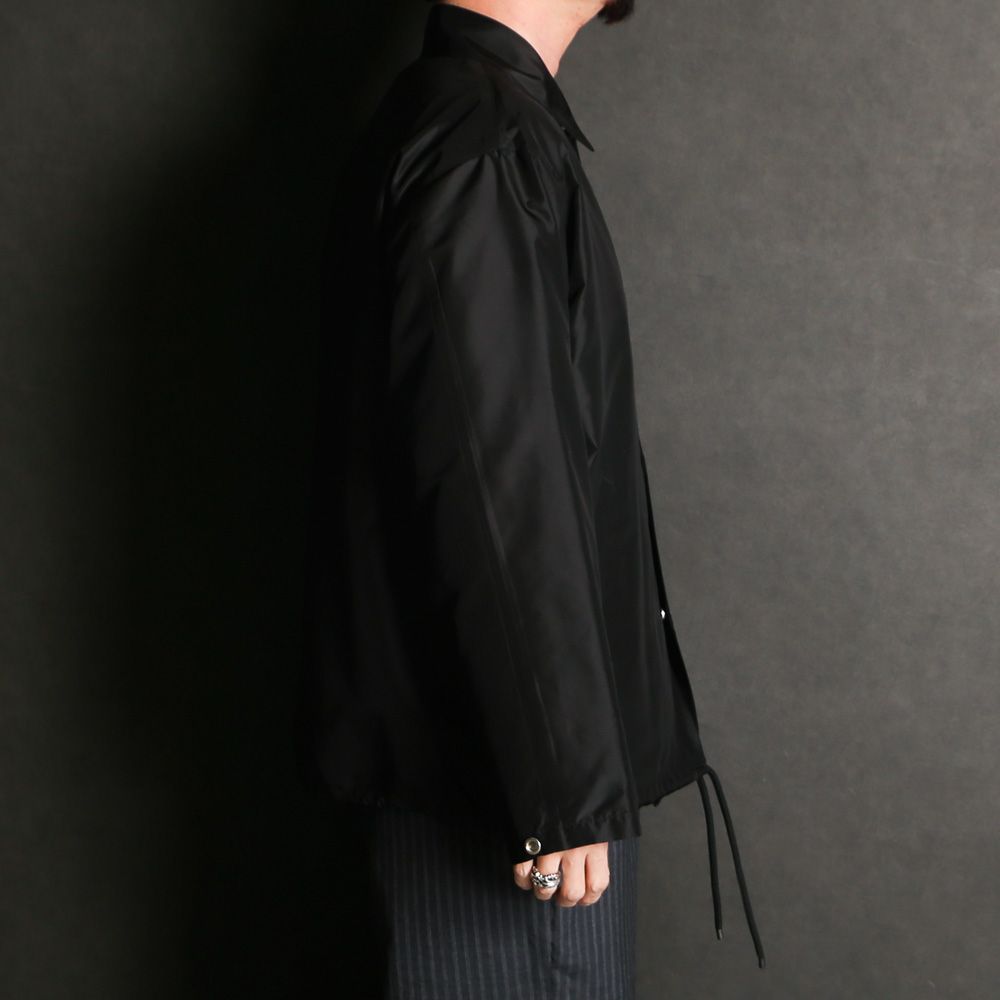 【ラスト1点-サイズ2】 COACH JACKET Ⅲ - BLACK / シルクタフタ - コーチジャケット / A26A12BL02C
