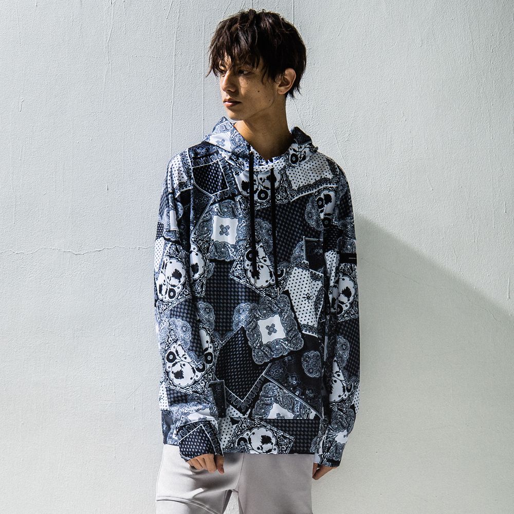 Paisley RUSH loose hoodie / ラッシュガード ルーズパーカー / RC24-C-001