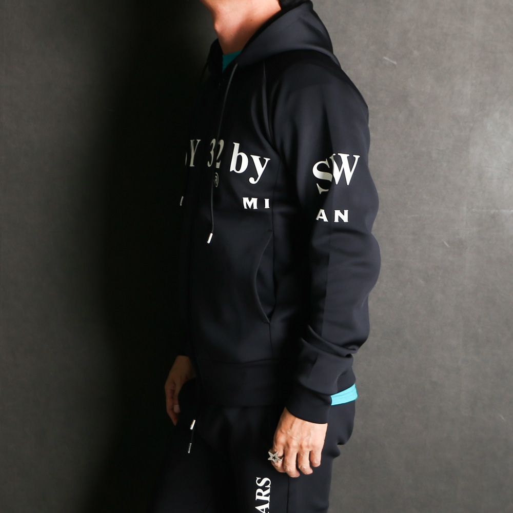 DOUBLEKNIT SEPARATE GRAPHIC ZIP HOODIE / ジップアップ パーカー / 15515