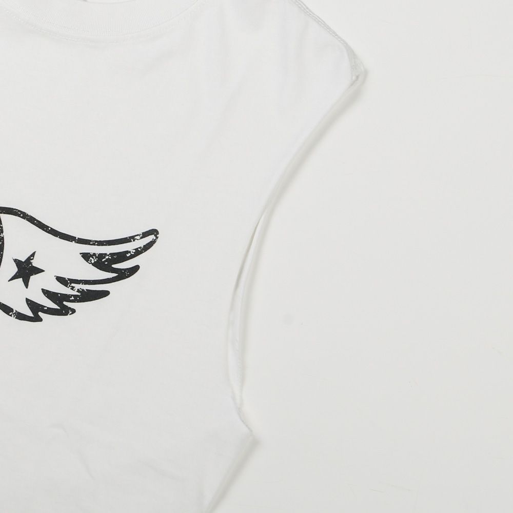 “AERO-KMY” Short N/S Tee T/C - WHITE / ノースリーブ Tシャツ / G16TS093