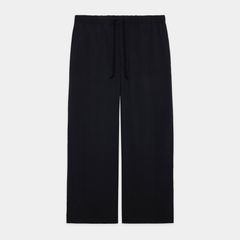 WIDE CYLINDER FIT EASY PANTS - CHANBRAY BLACK / 2/72 ウールトロピカルワッシャー - ワイドシリンダーフィット イージーパンツ / M26A11PT01C