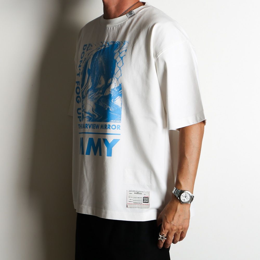 【ラスト1点-サイズ48】 MASSES × Maison MIHARA YASUHIRO / DON'T FOG UP PRINT T-SHIRTS MMY - WHITE / Tシャツ / C15TS044