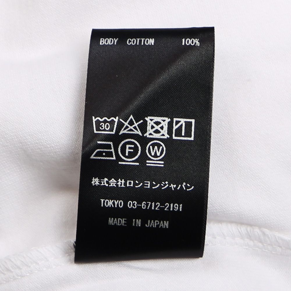 SANS SERIF LOGO L/S TEE - WHITE × BLACK / ロングスリーブTシャツ / 14178J-W