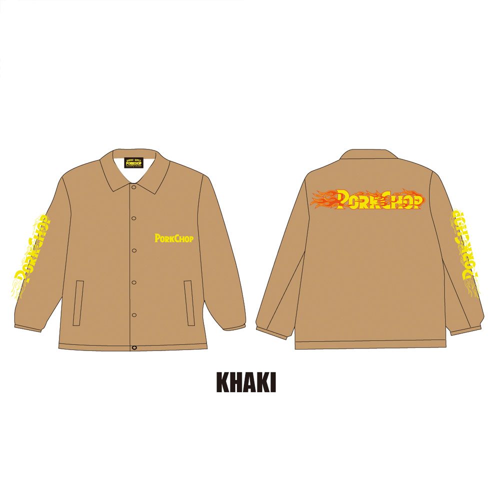 PORKCHOP - BURNING LOGO COACH JKT - IVY GREEN / コーチジャケット