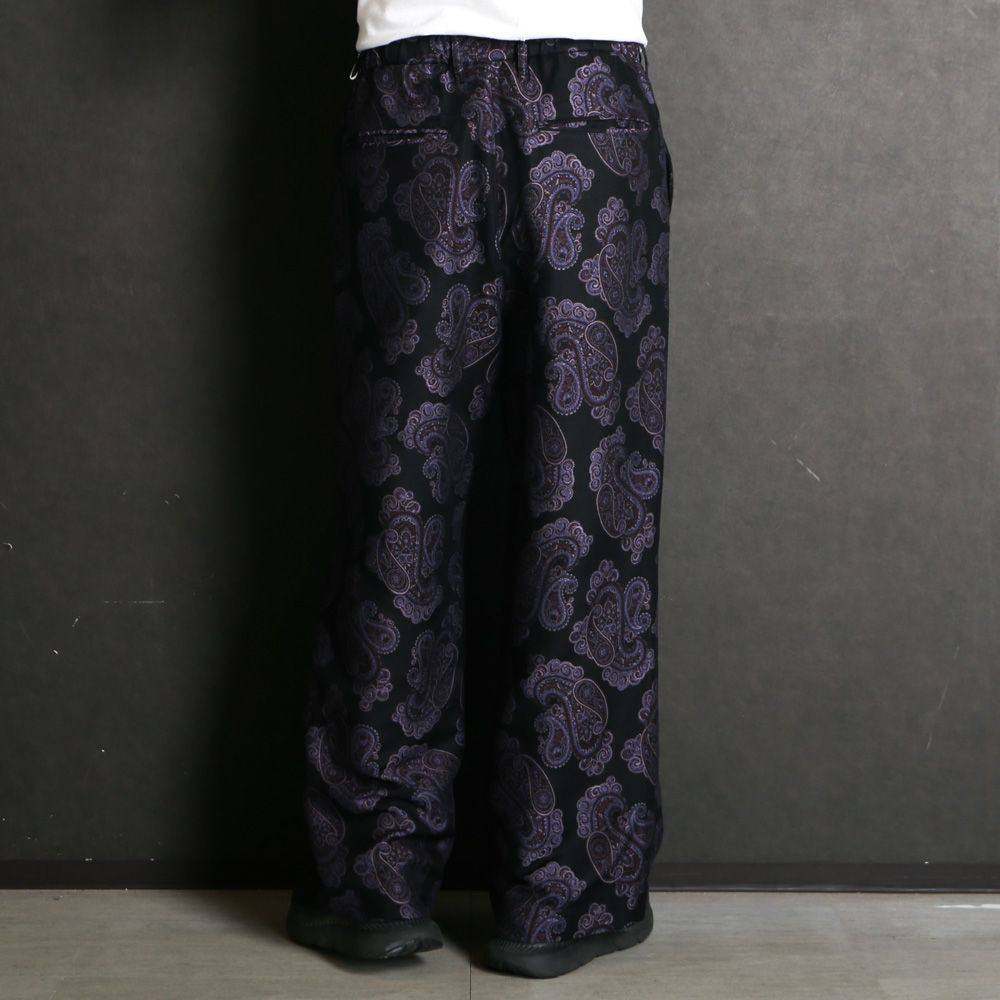 Wide easy pants - Sprinkled paisley jacquard / ワイドイージーパンツ - オリジナルペイズリージャガード / SN-615