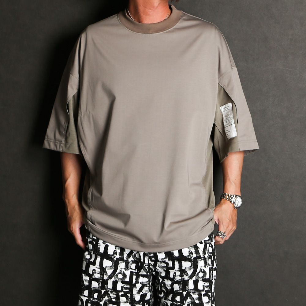 CREW NECK HALF SLEEVE T-SHIRT - BEIGE / 9241-CS53-033