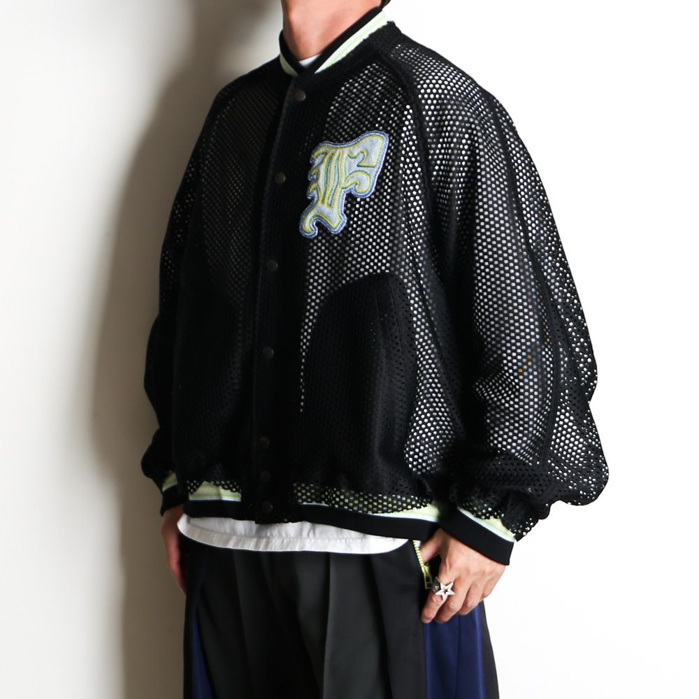 FACETASM - MESH STADIUM JACKET - BLACK / スタジアム