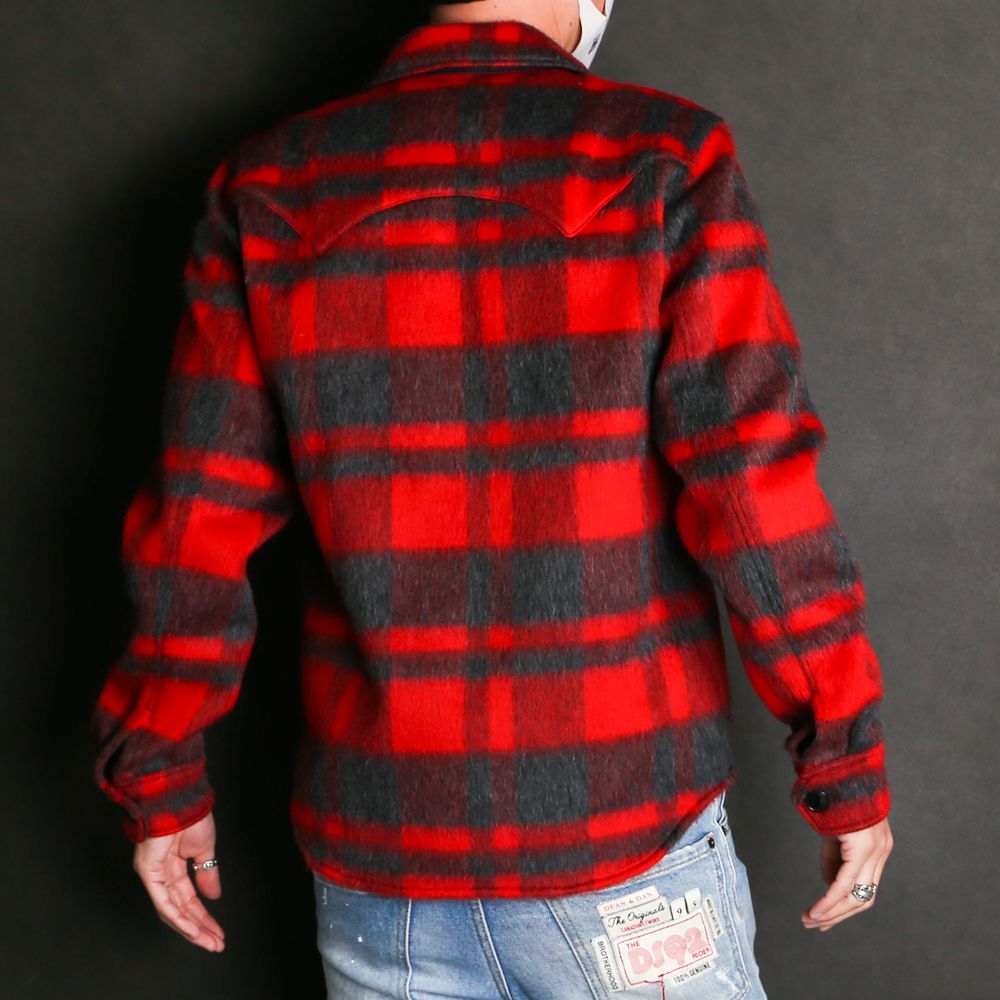 PLAID FUR WORK SHIRTS-TYPE JACKET / ブランケットチェック ワークシャツジャケット / TJK-F2016
