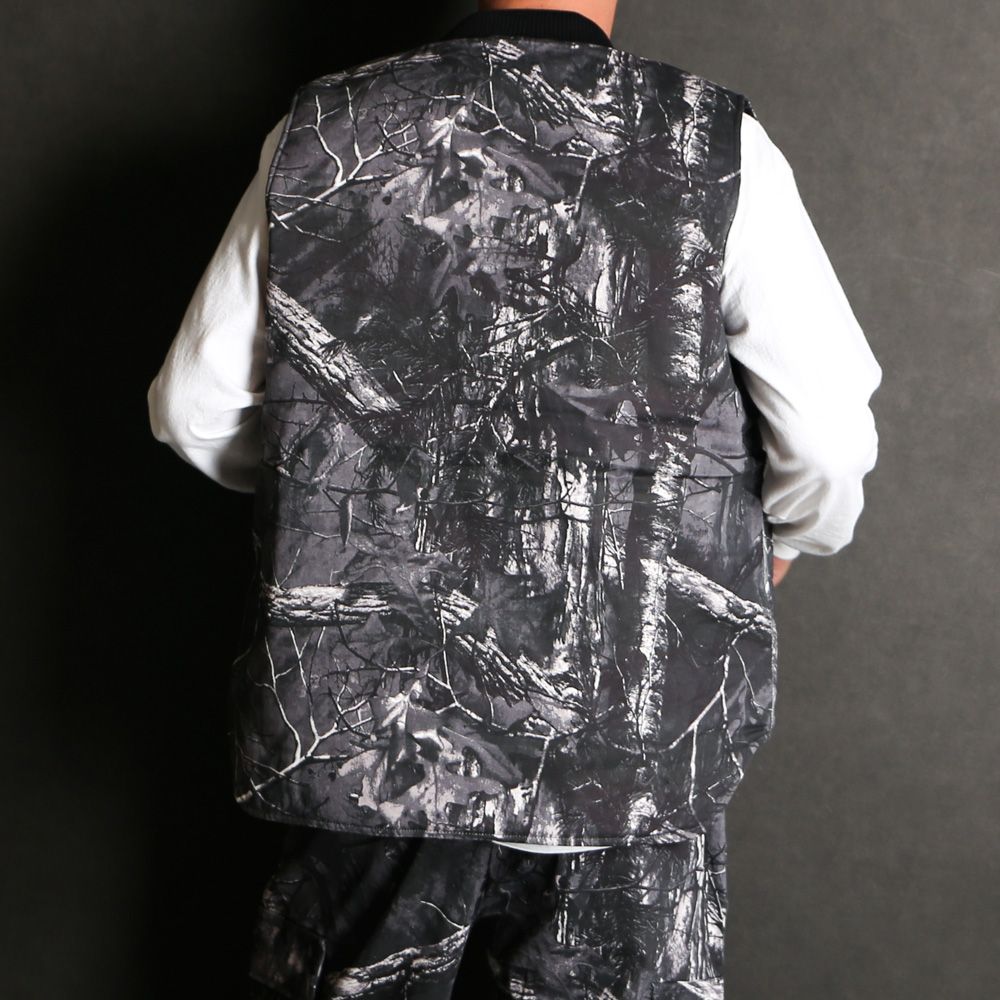 Camo Zip Work Vest - BLK Camo / ワークベスト / HJ-100225