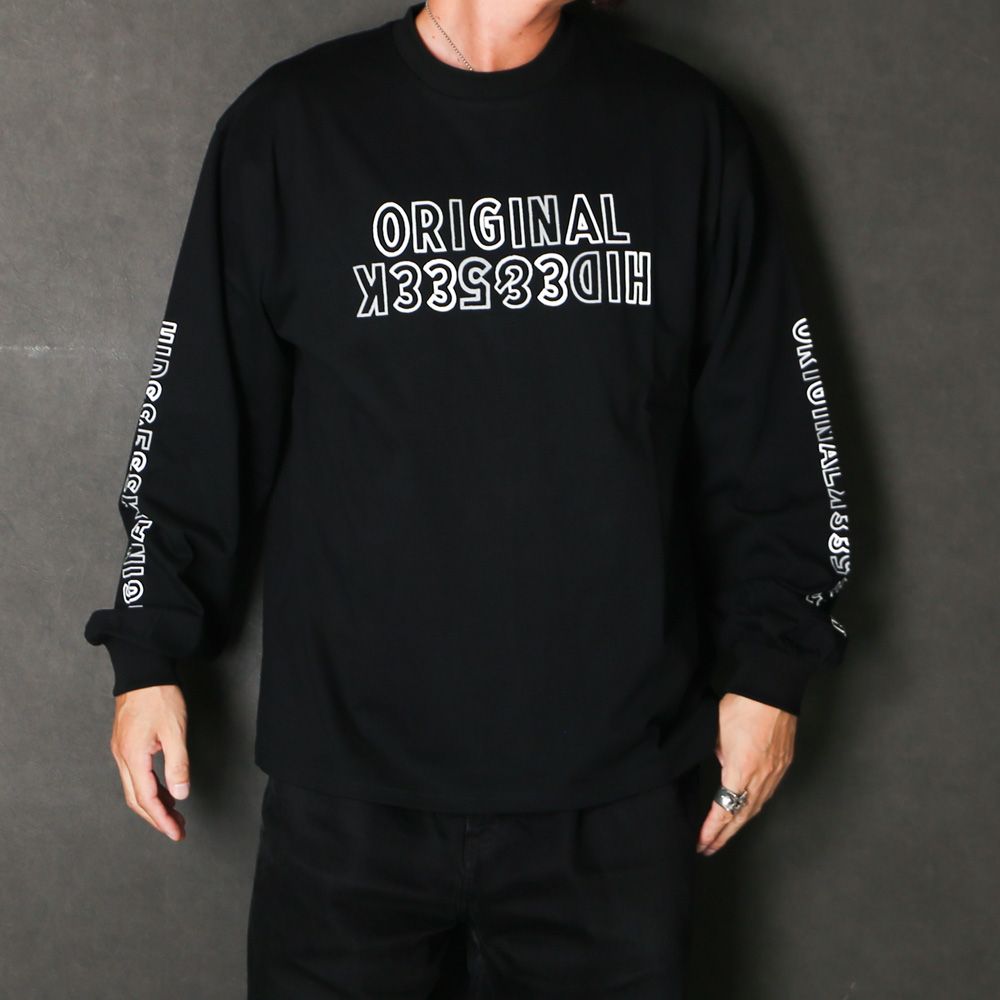 " HIDEANDSEEK × Toru Nishiura " / Original L/S Tee - BLK / Tシャツ / H30th-091526