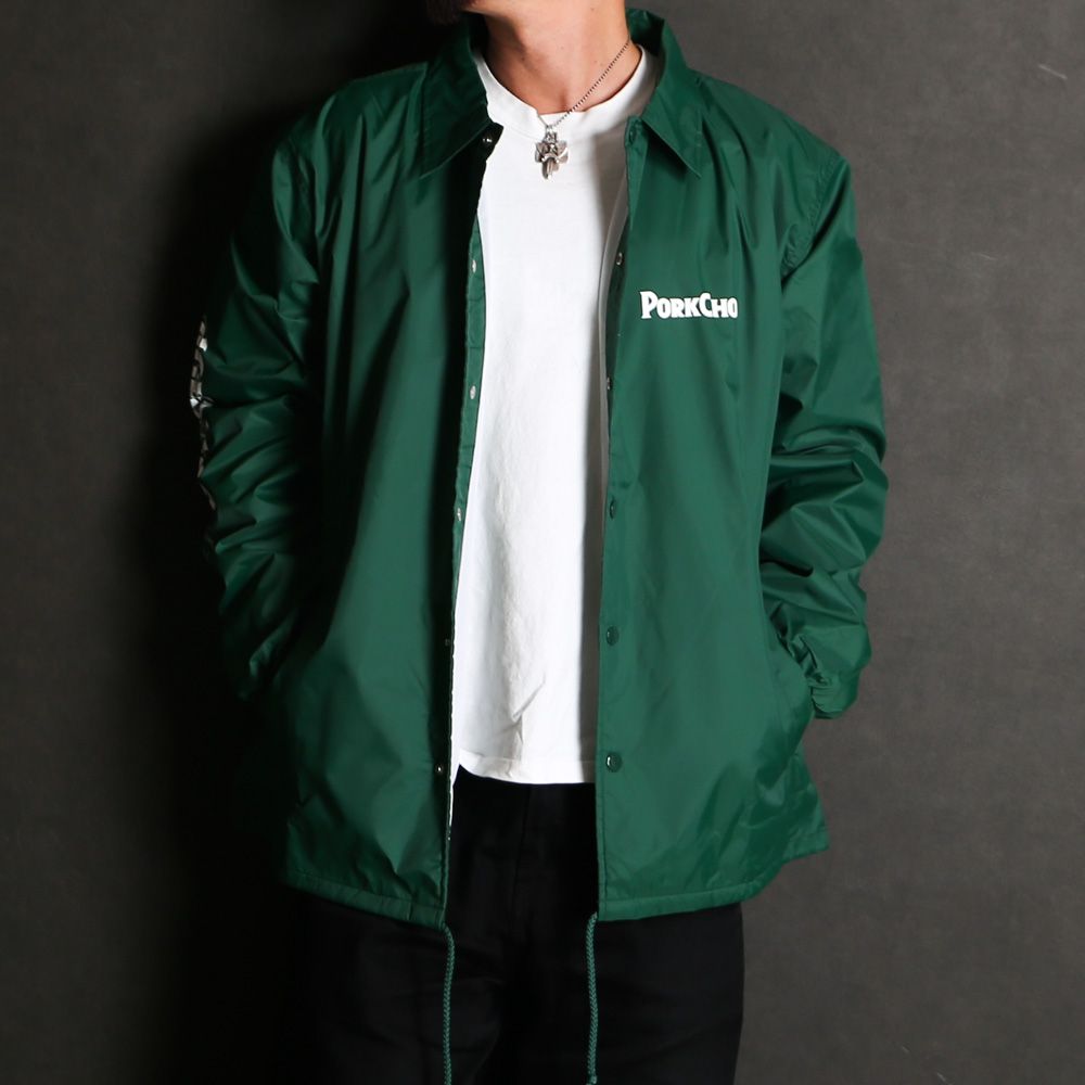 BURNING LOGO COACH JKT - IVY GREEN / コーチジャケット