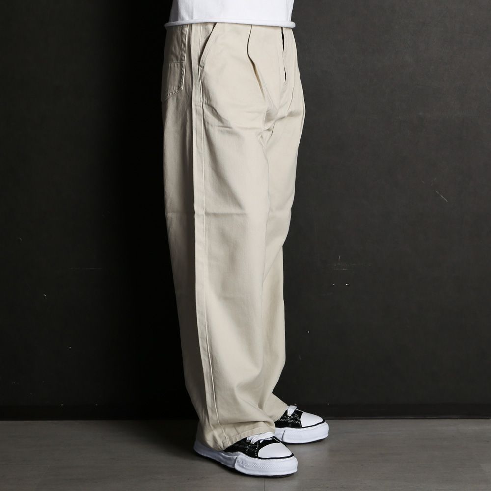 【ラスト1点-サイズS】 Katsuragi wide jeans / ワイドデニム - コットンドリルツイル / SNJ-39C