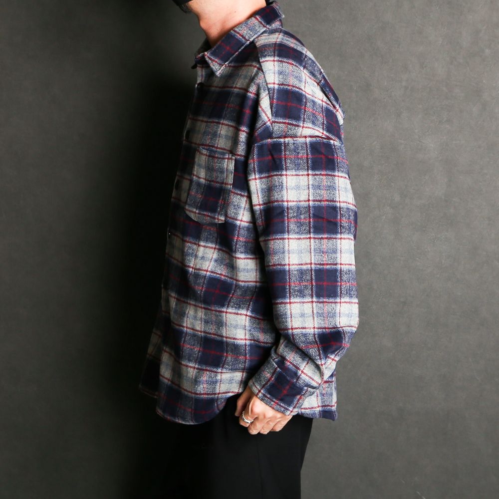 VICTIM - BIG CHECK SHIRTS JACKET / オーバーサイズ シャツジャケット