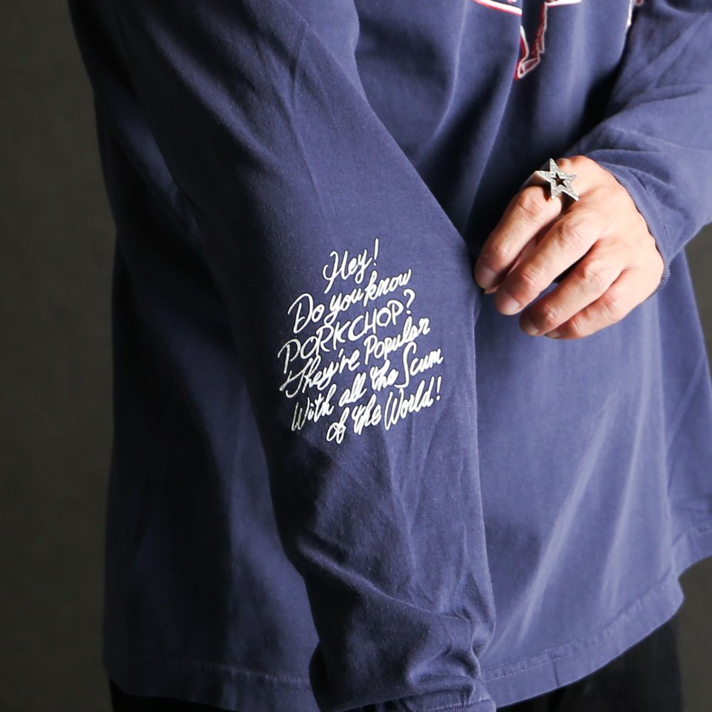 SCUM PORK L/S TEE - NAVY / ロングスリーブTシャツ