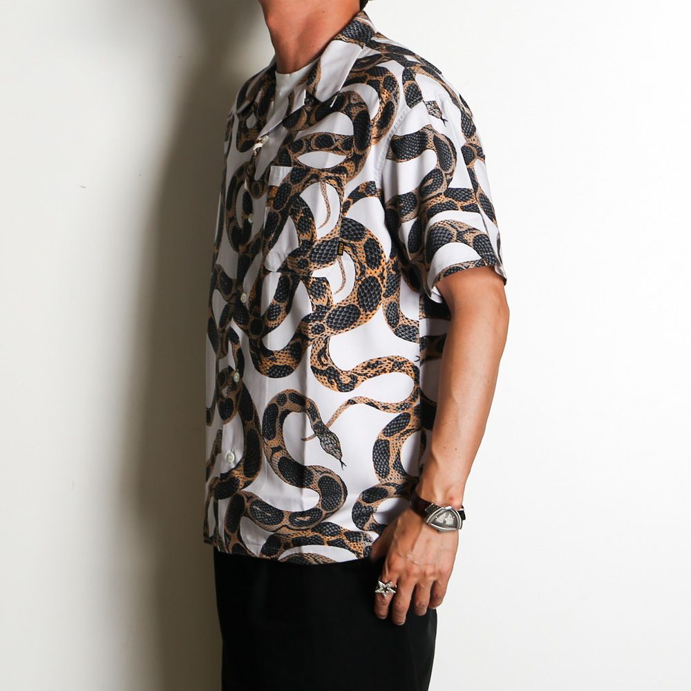 ALLOVER SNAKE PATTERN S/S SH / スネークパターン オープンカラーシャツ / CL-26SS007ULT