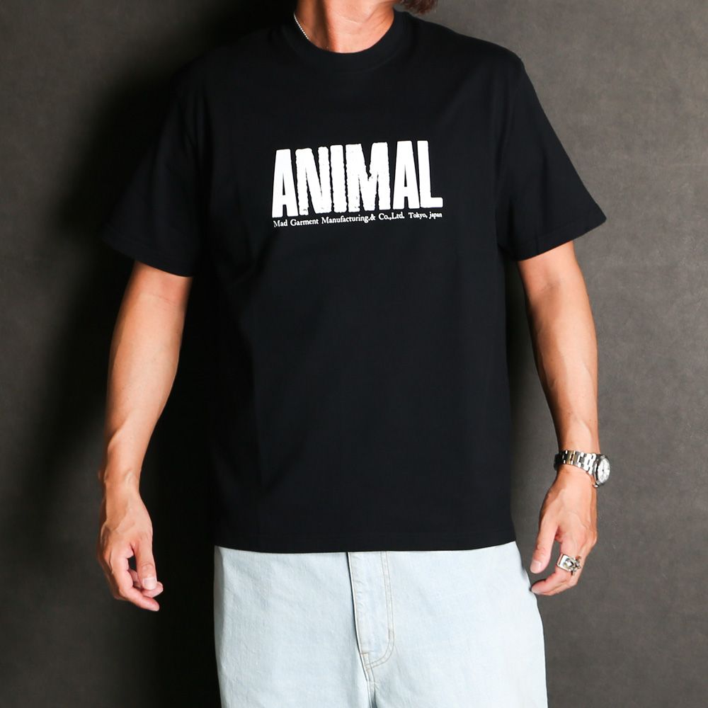 【ラスト1点-サイズXXL】 ANIMAL X TEE - BLACK / Tシャツ / 24'SPT-0701