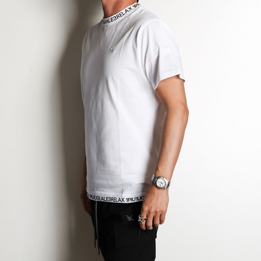 COLLAR LOGO T-SHIRT - WHITE / ネックロゴ Tシャツ / UST-24014
