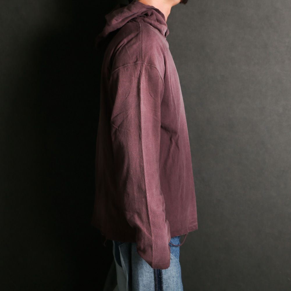 Distressed Light Weight Hoodie - BROWN / ライトウエイト フーディー / G15HD089