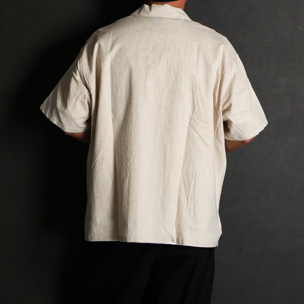 Aloha shirt - Big flowers embroidery / アロハシャツ - ビッグフラワーエンブロイダリー / SN-616B