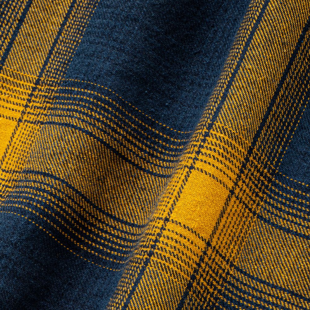 RATS]COTTON LINEN CHECK SHIRT/NAVY – R&Co.