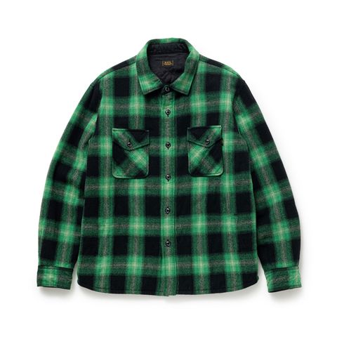 WOOL CHECK SHIRT JKT - GREEN / シャツジャケット / 25'RS-1104