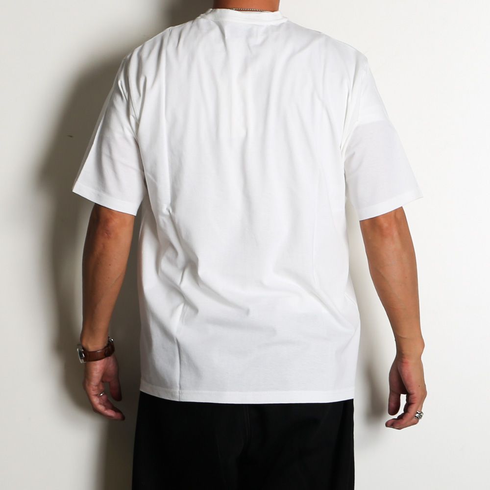 【ラスト1点-サイズ4】 HENLEY NECK TEE - WHITE / 30/1オーガニックコットン空紡天竺 - ヘンリーネックTee / M26B14CS01B